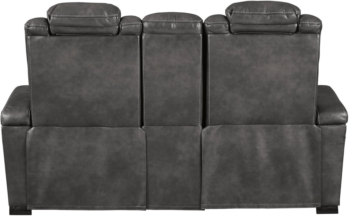 ERIKSON Gray 71" Wide Power Reclining Loveseat