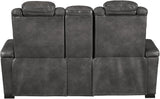 ERIKSON Gray 71" Wide Power Reclining Loveseat