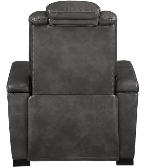 ERIKSON Gray 36" Wide Power Reclining Loveseat