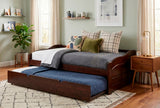 ERLWOOD Cherry Wood 79" Wide x 23" Height Daybed with Trundle