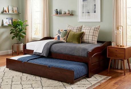 ERLWOOD Cherry Wood 79" Wide x 23" Height Daybed with Trundle
