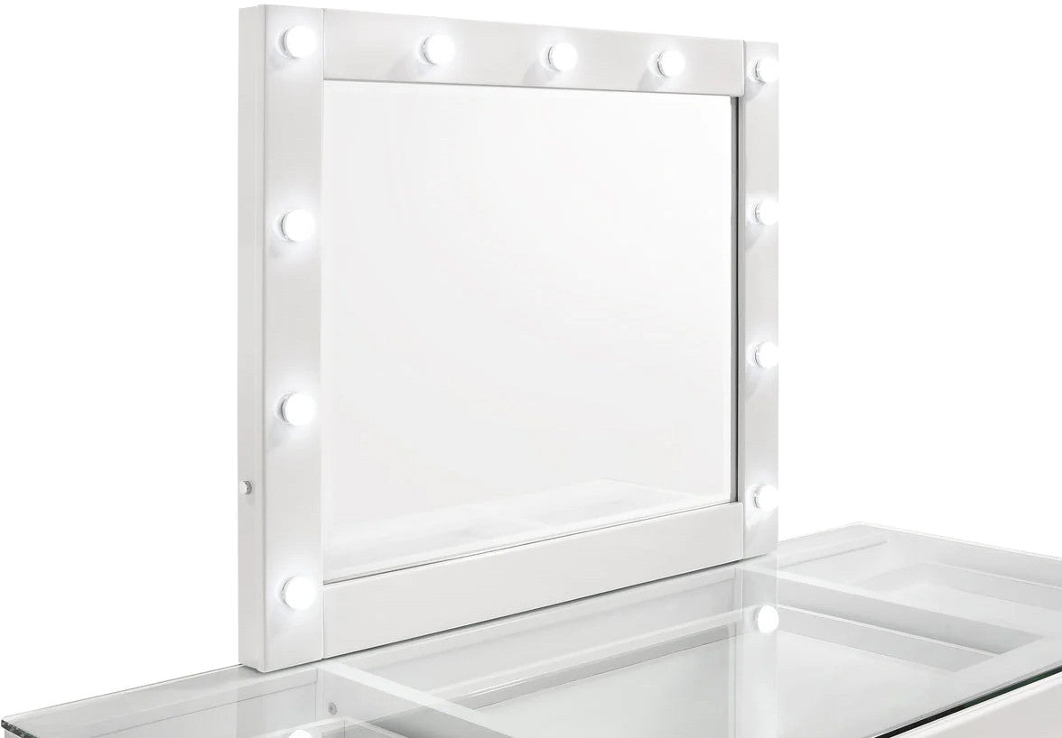ESVETT Glossy White 57" Wide Vanity