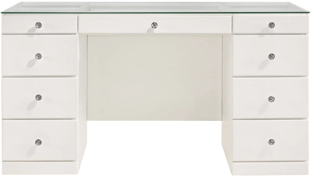 ESVETT Glossy White 57" Wide Vanity