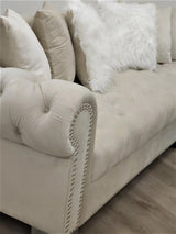 ETERNA Cream Velvet 101" Wide Sectional