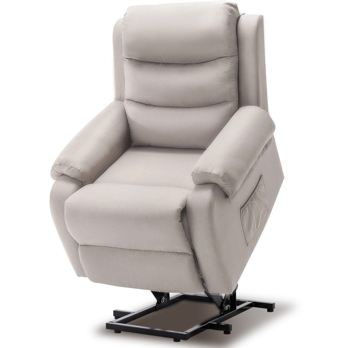 ETHEN Beige Linen 32" Wide x 38" Height Power Lift Recliner