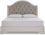 EVEREST Chipped White Panel Bed