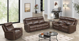 EVERETT Brown Power Reclining Sofa & Loveseat
