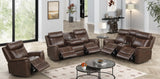 EVERETT Brown Power Reclining Sofa & Loveseat