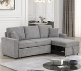 EVERLAND Gray 82" Wide Sectional with Pull-Out Sleeper