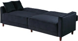 EZBIETA Black Velvet Sofa Bed & Loveseat Bed (RTA)