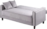 EZBIETA Gray Velvet Sofa Bed & Loveseat Bed (RTA)