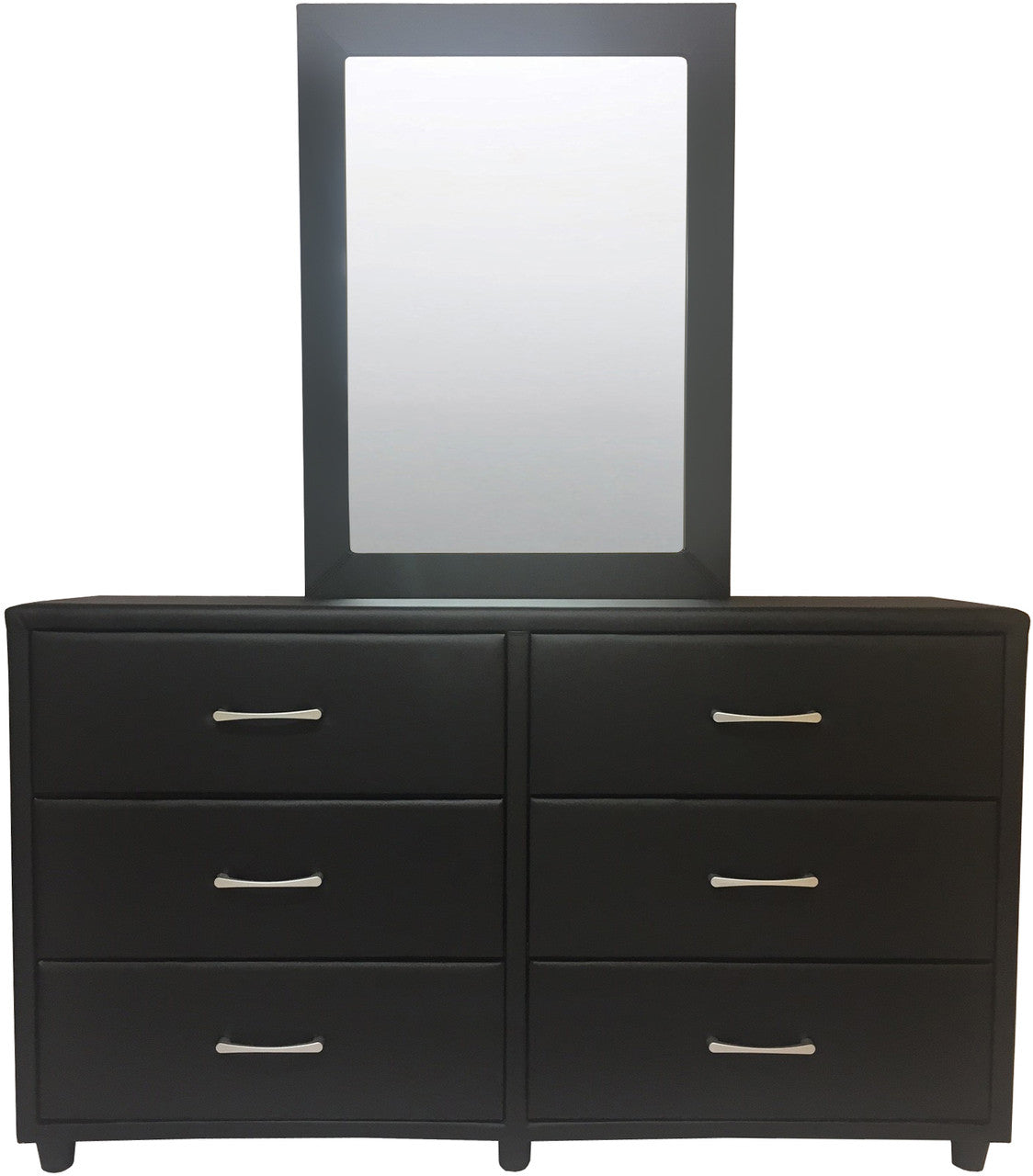 ECLIPSE Leather 56" Wide Dresser & Mirror
