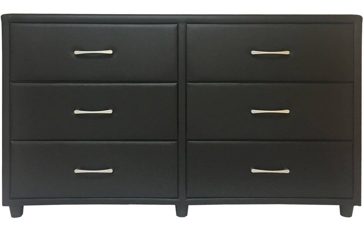 ECLIPSE Leather 56" Wide Dresser & Mirror
