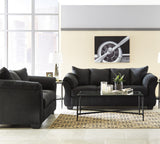 EDELINE Black Microfiber Sofa & Loveseat
