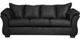 EDELINE Black 90" Wide Full Sofa Sleeper with Mattress