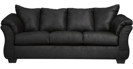 EDELINE Black Microfiber Sofa & Loveseat