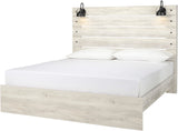 EMEK White 61" Height Youth Bed with LED Light Sconces