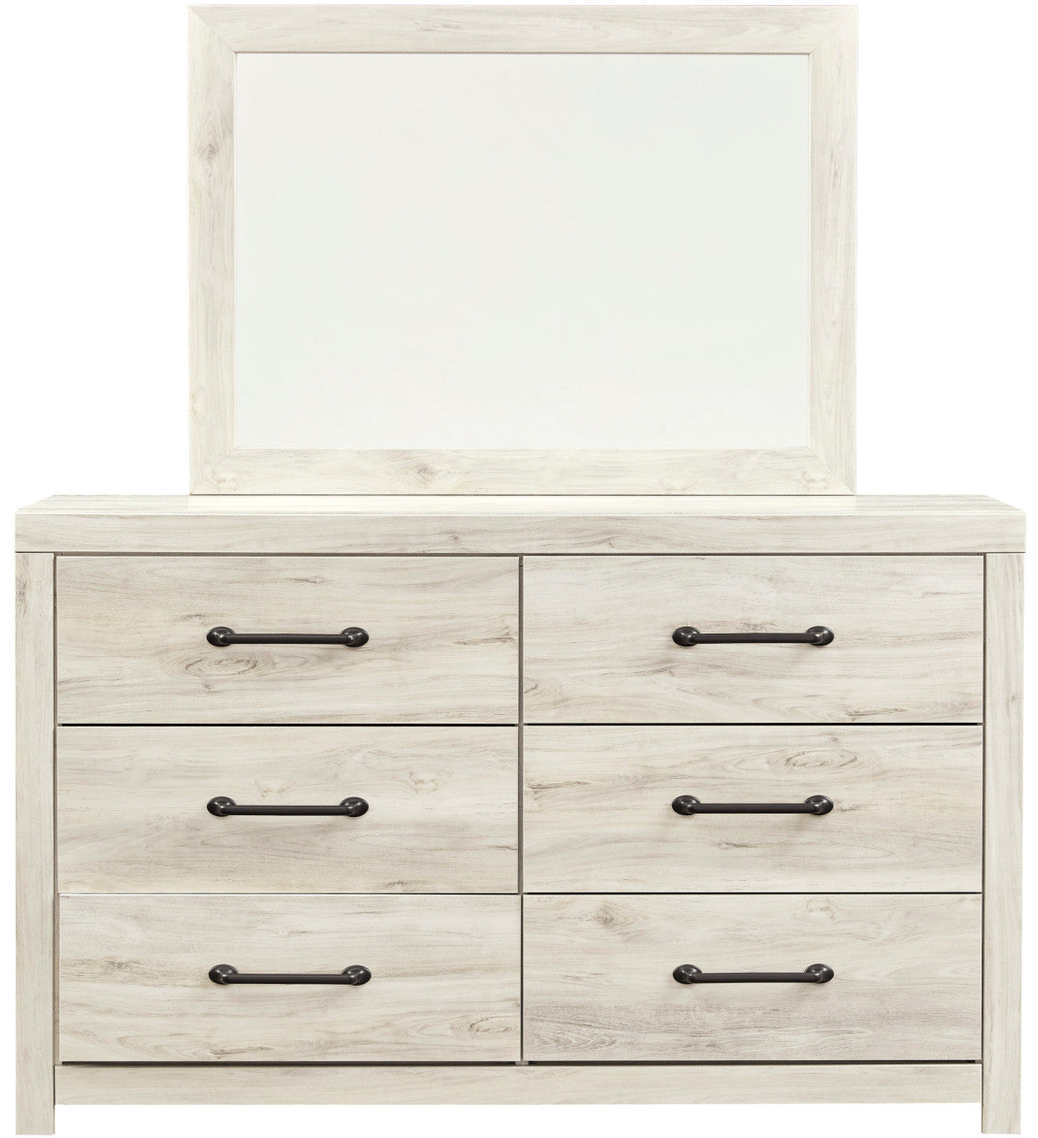 EMEK White 59" x 67" Height Dresser & Mirror