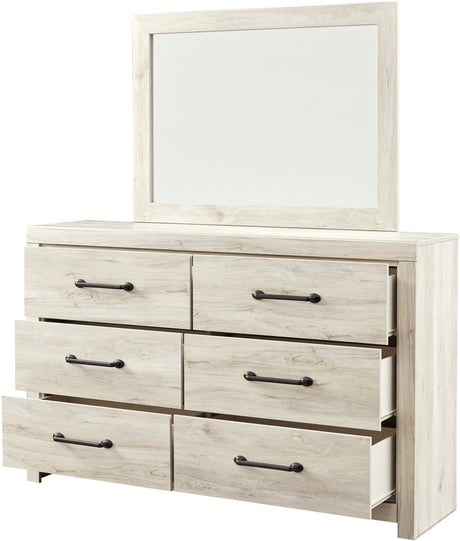 EMEK White 59" x 67" Height Dresser & Mirror
