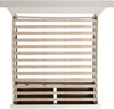 EMERSEN White 64" Height Platform Bed with Oversized Drawers