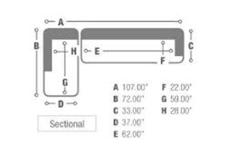 EMILY Teal 107" Wide Sectional with Hidden Storage
