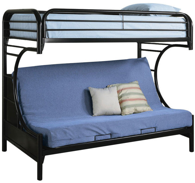 EMMETT Black Futon Bunk Bed