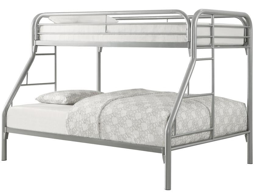 EMMETT Silver Twin over Full Bunk Bed