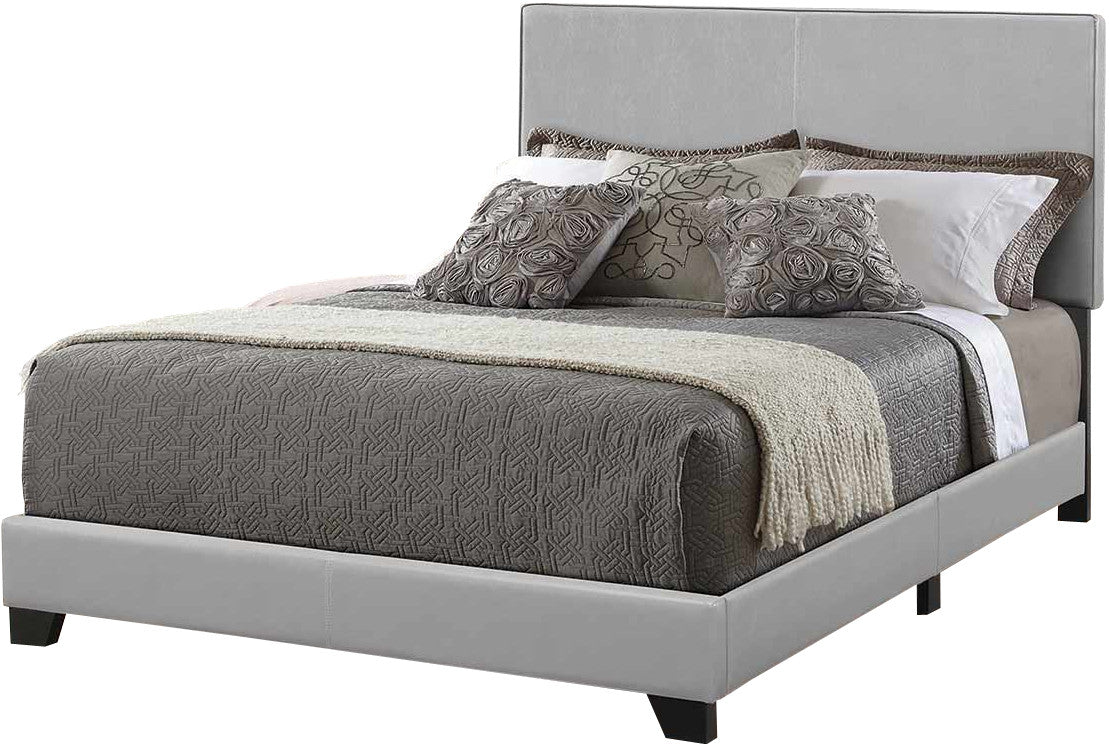 EVAN Gray Faux Leather 46" Height Bed