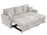 EVERLAND Gray 82" Wide Sectional with Pull-Out Sleeper