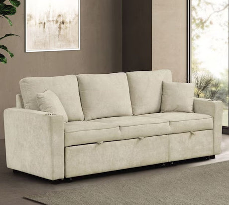 EVERLAND Gray 82" Wide Sectional with Pull-Out Sleeper
