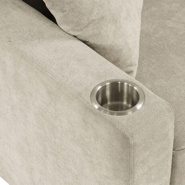 EVERLAND Gray 82" Wide Sectional with Pull-Out Sleeper