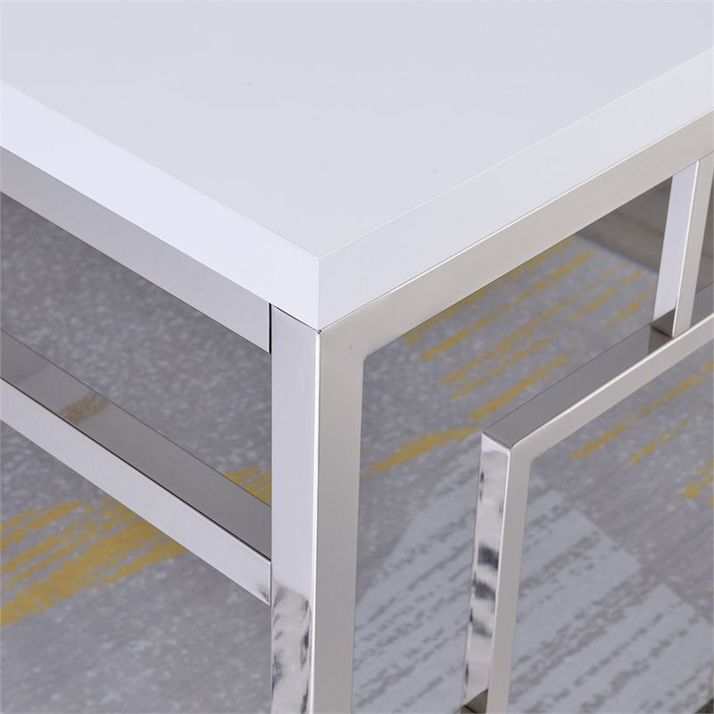 EXILATE White 47" Wide Desk