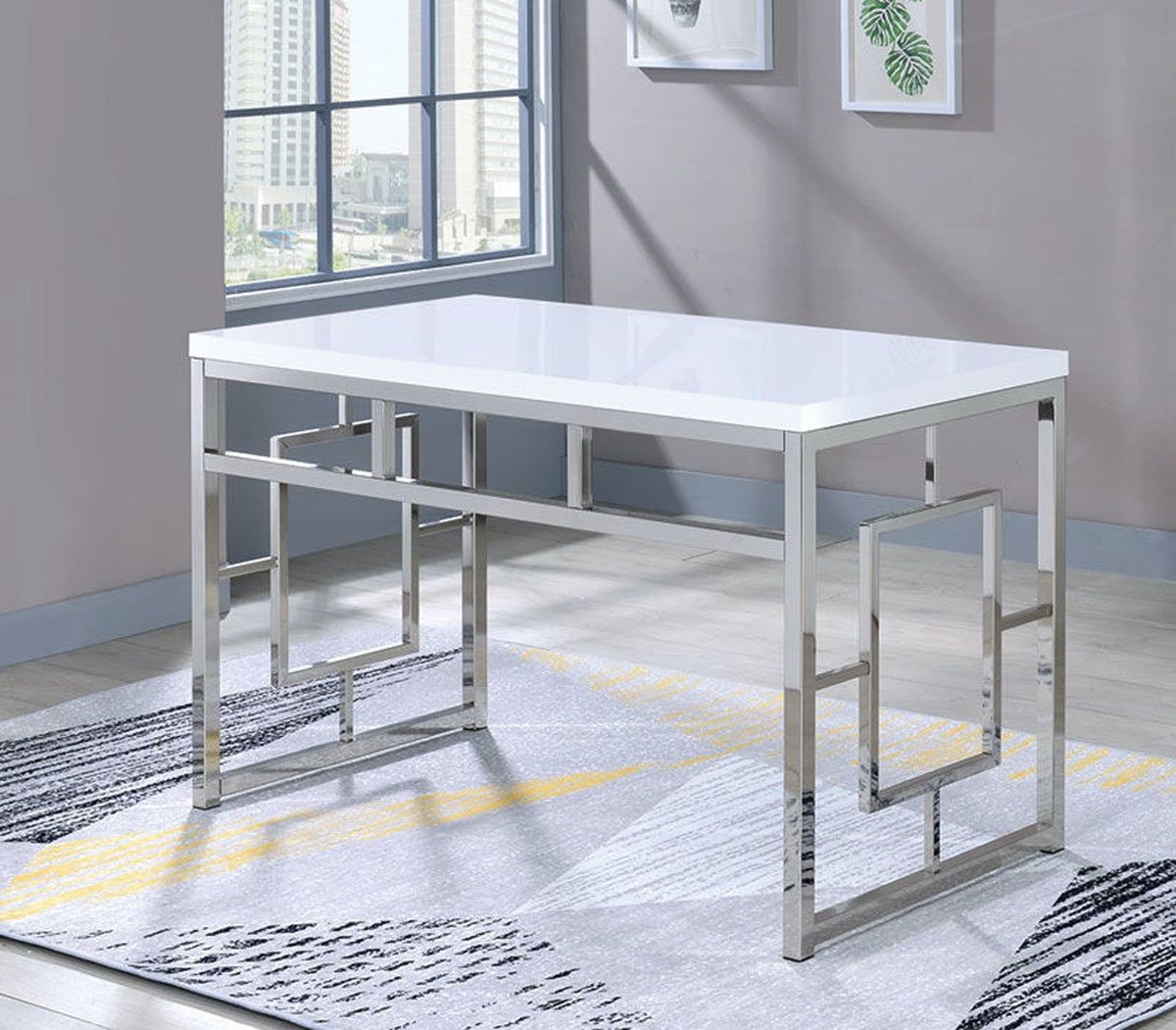 EXILATE White 47" Wide Desk