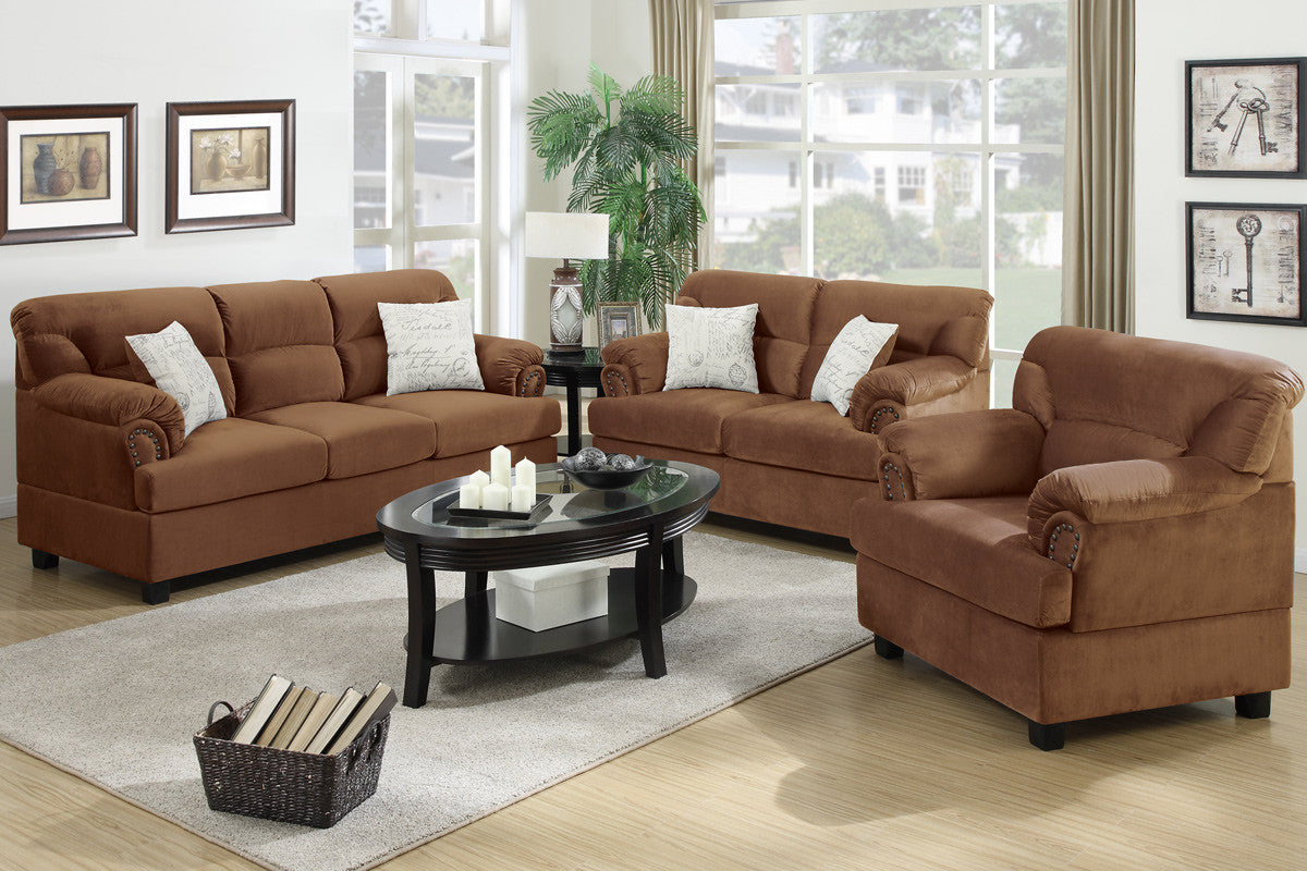 KERIAN Saddle 3PC Living Room Set