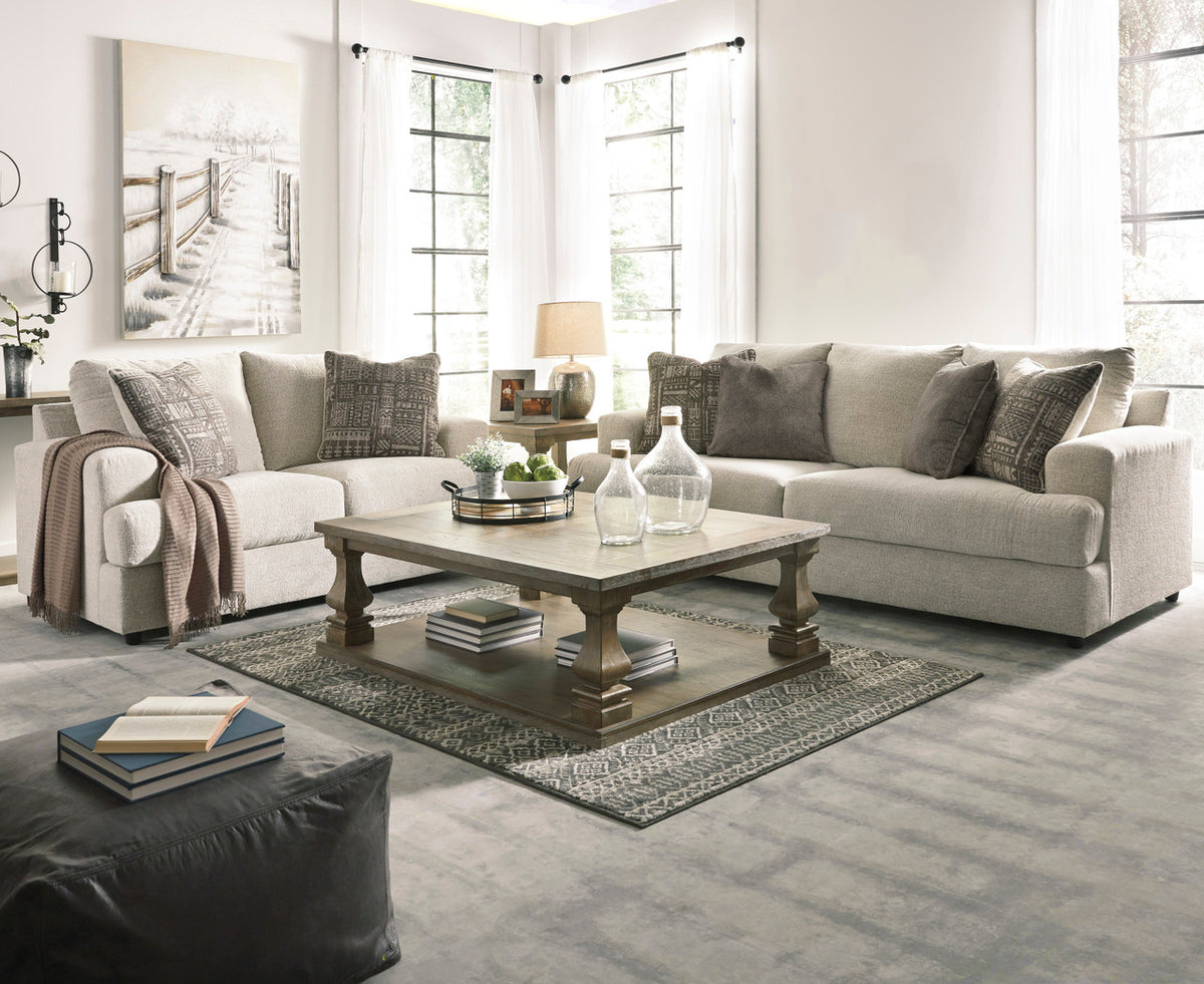 FAIRVIEW Beige Chenille 96" Wide Queen Sofa Sleeper