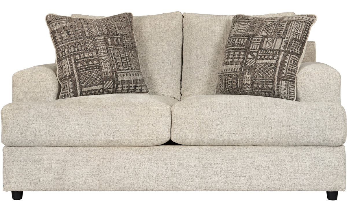 FAIRVIEW Beige Chunky Chenille 96" Wide x 39" Height Sofa