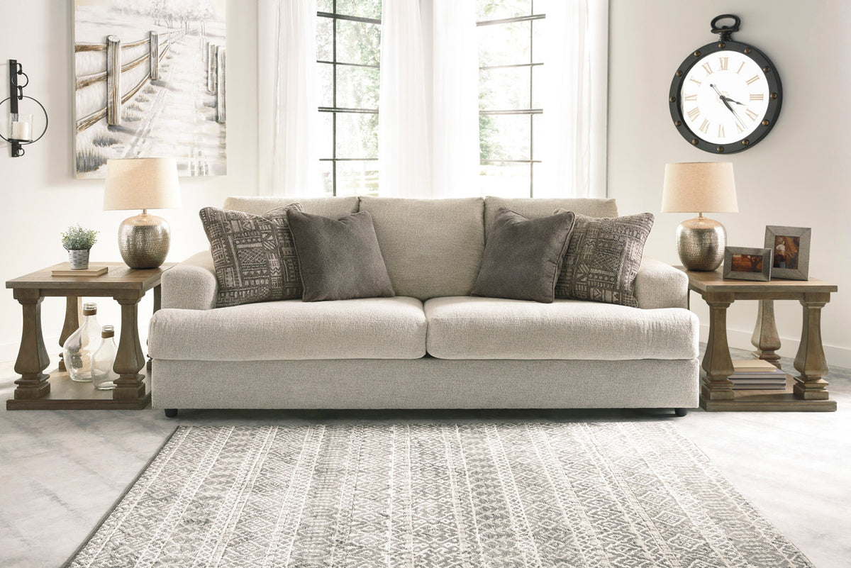FAIRVIEW Beige Chunky Chenille 96" Wide x 39" Height Sofa