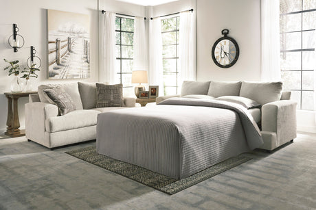 FAIRVIEW Beige Chenille 96" Wide Queen Sofa Sleeper