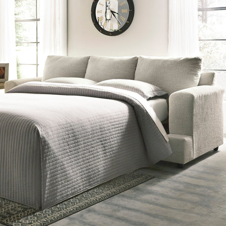 FAIRVIEW Beige Chenille 96" Wide Queen Sofa Sleeper