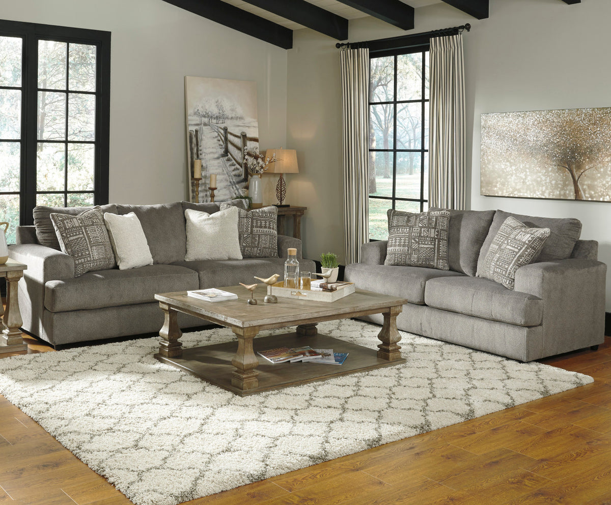 FAIRVIEW Gray Chunky Chenille 96" Wide x 39" Height Sofa