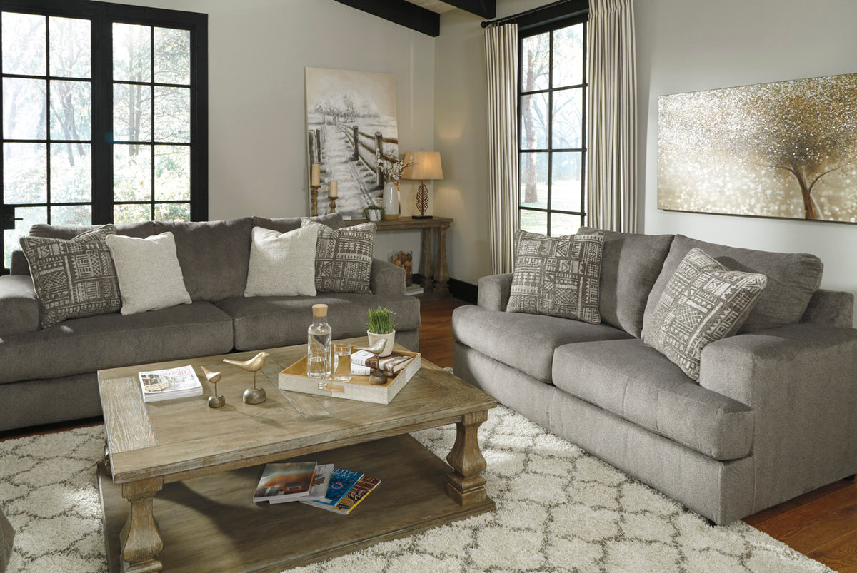 FAIRVIEW Gray Chunky Chenille 96" Wide x 39" Height Sofa