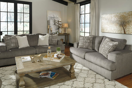 FAIRVIEW Gray Chunky Chenille 96" Wide x 39" Height Sofa