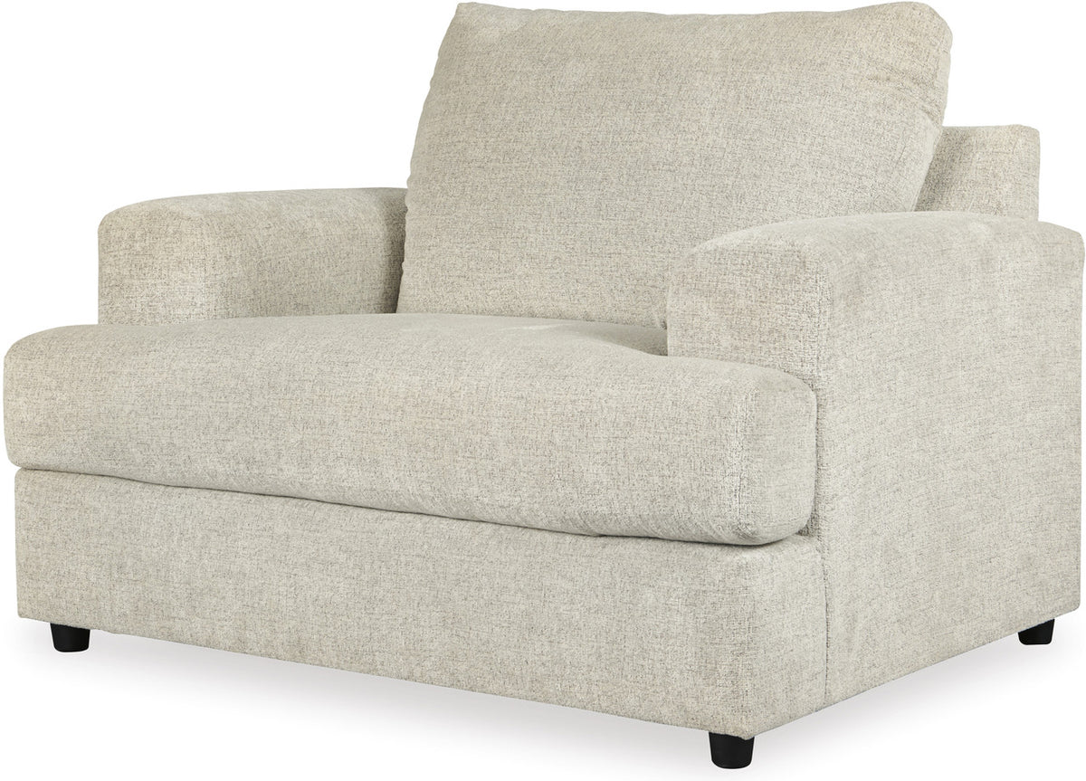 FAIRVIEW Beige Chunky Chenille 52" Wide x 39" Height Oversized Chair