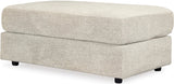 FAIRVIEW Beige Chunky Chenille 48" x 26" Oversized Ottoman