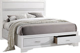 FELIZA White Bedroom Set with Hidden Drawers