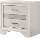 FELIZA White 26" Wide Nightstand with Hidden Drawer
