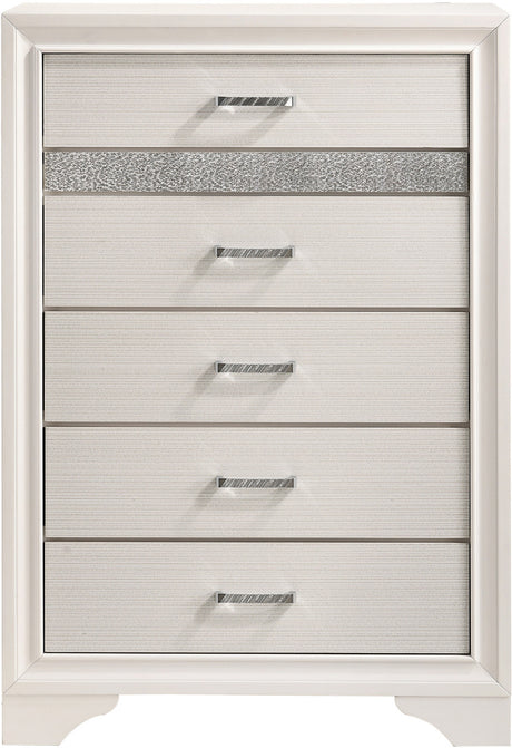 FELIZA White 34" Wide Chest with Hidden Jewelry Drawers