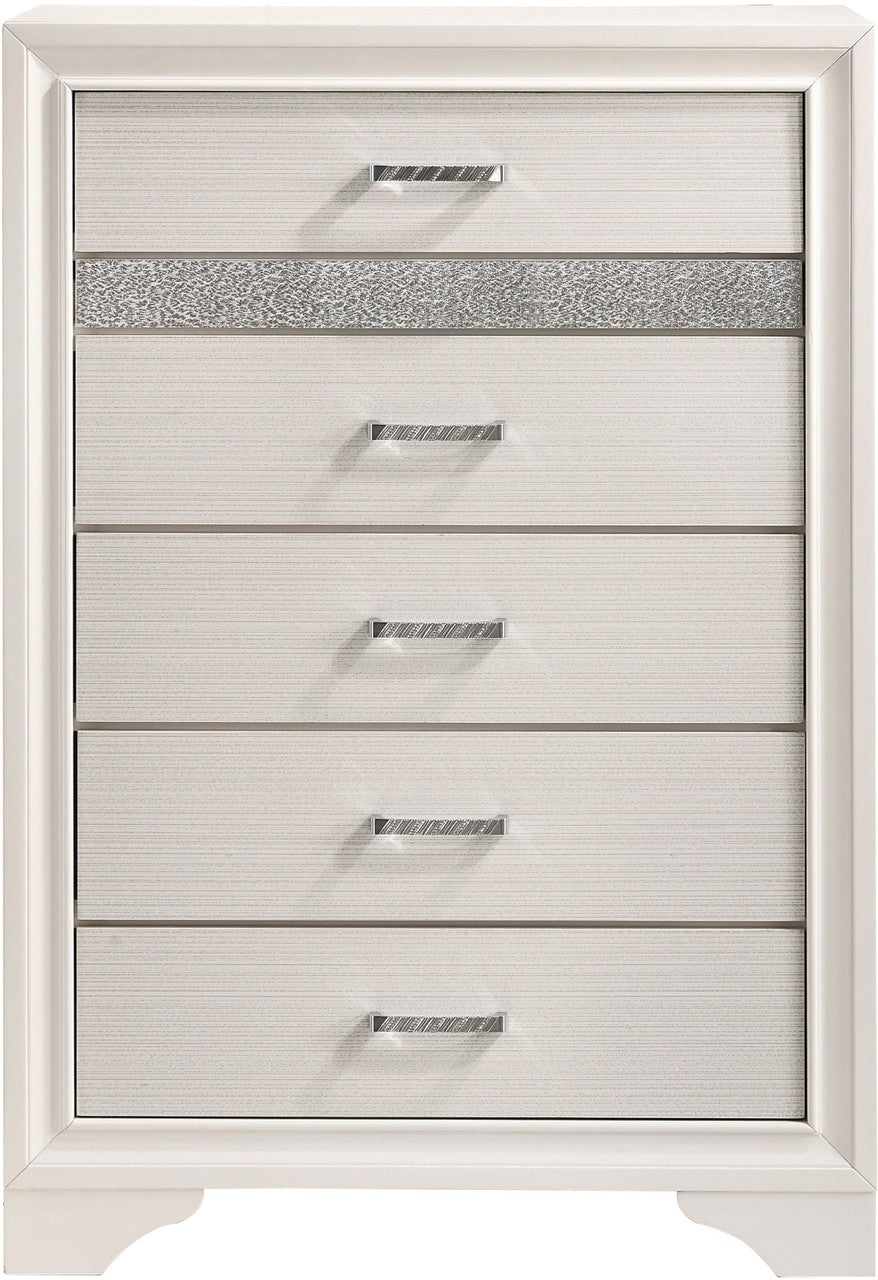 FELIZA White Bedroom Set with Hidden Drawers