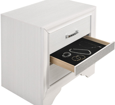 FELIZA White Bedroom Set with Hidden Drawers