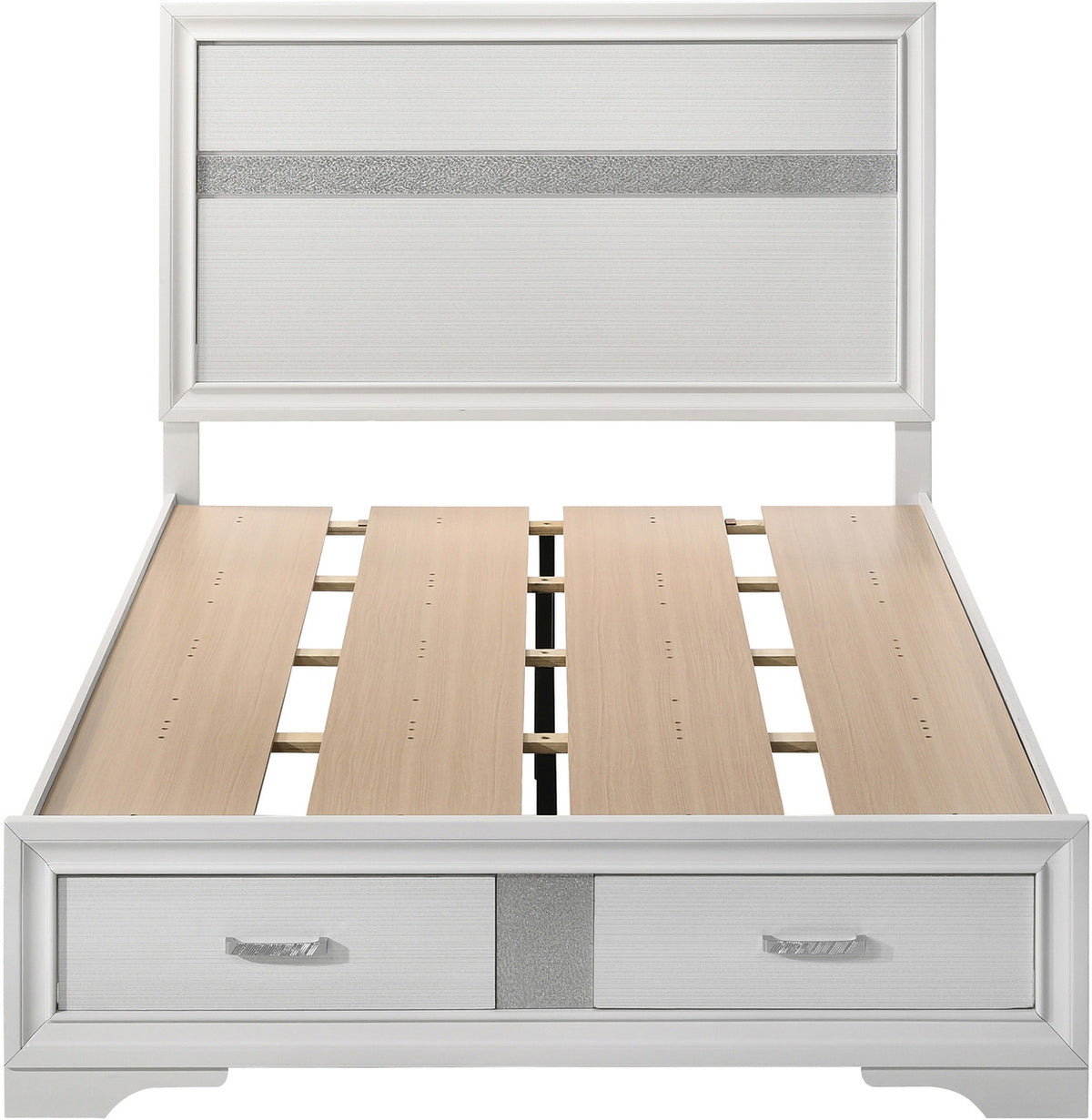 FELIZA White Bedroom Set with Hidden Drawers